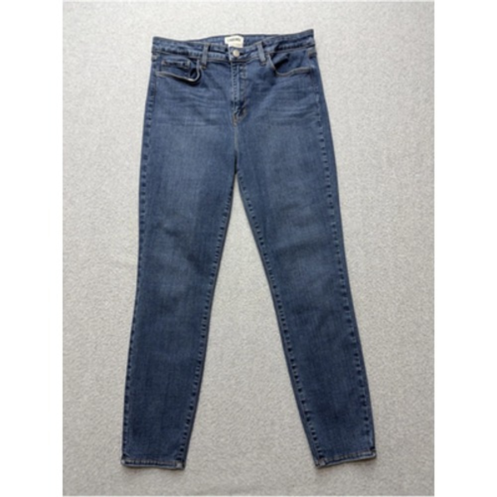 L'AGENCE Margot High Rise Skinny Jeans Womens 32 Blue Med Wash Stretch Denim